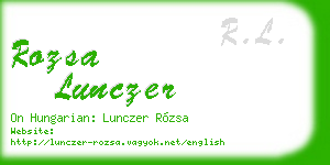 rozsa lunczer business card